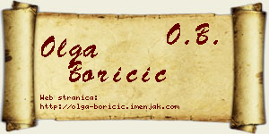 Olga Boričić vizit kartica